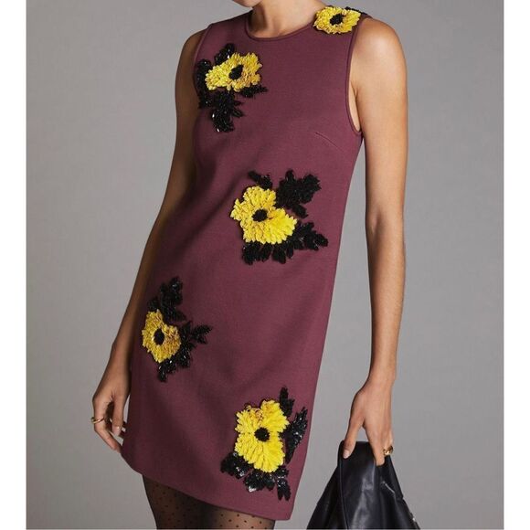 NWT Anthropologie Dhruv Kapoor Sequined Shift Mini Dress - Picture 1 of 14